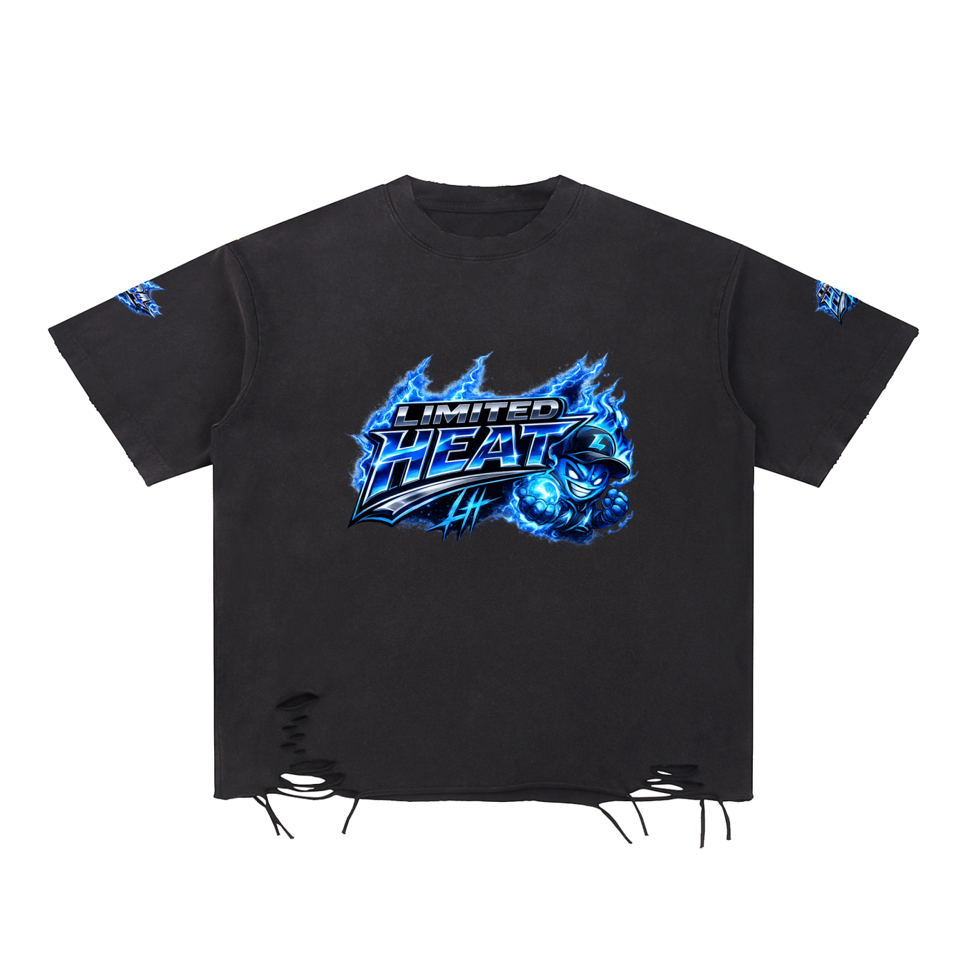 Snow Washed Raw-Hem T-Shirt