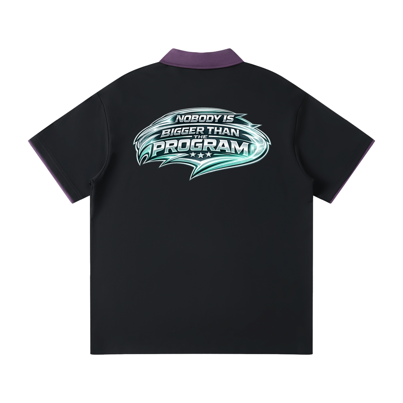 Contrast Collar Raglan Polo Shirt