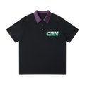 Contrast Collar Raglan Polo Shirt