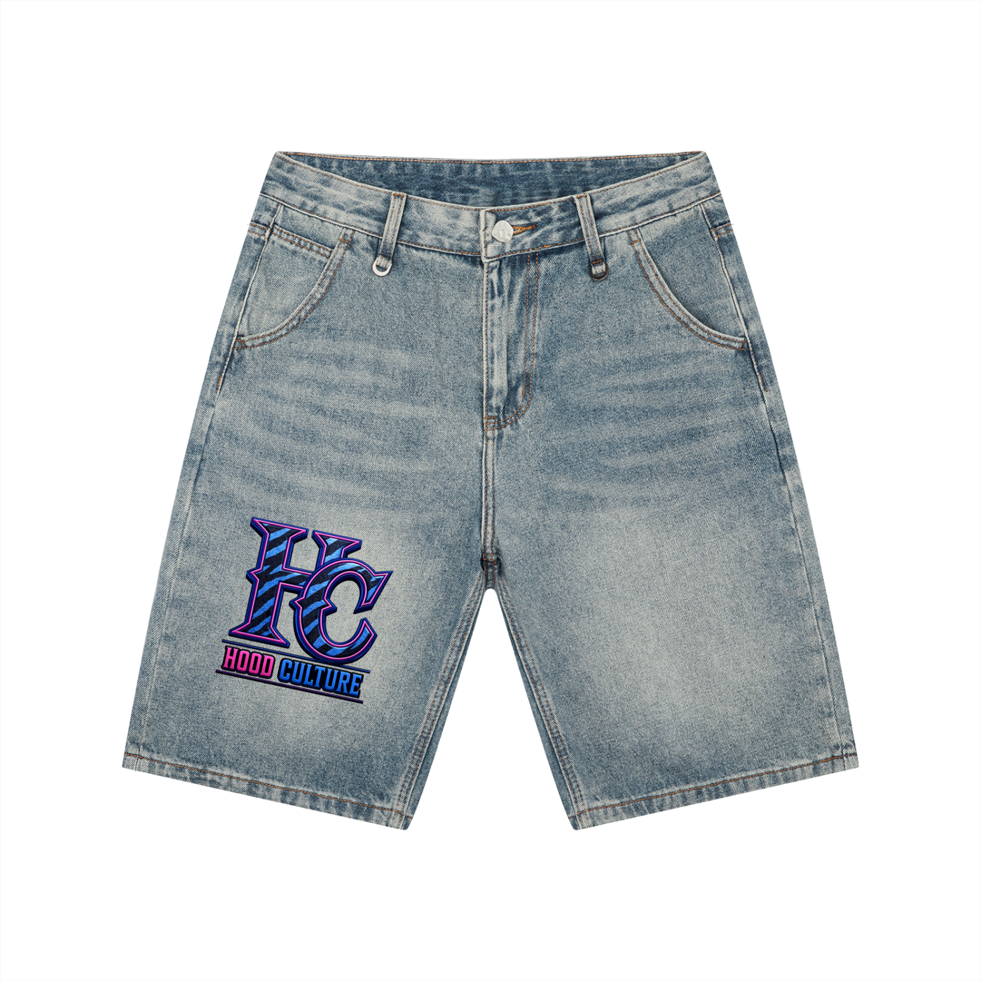 Men's Vintage Wash Denim Shorts