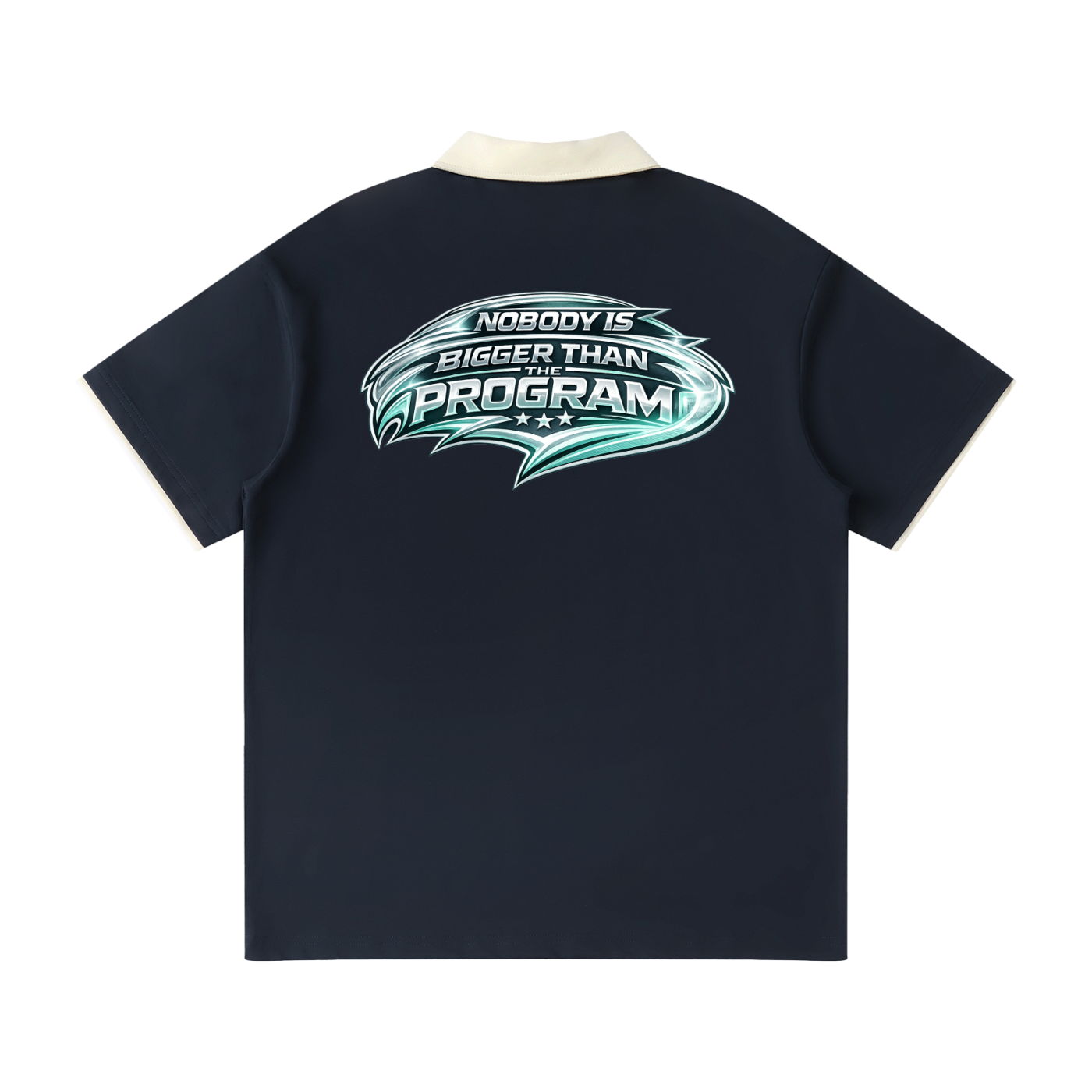 Contrast Collar Raglan Polo Shirt