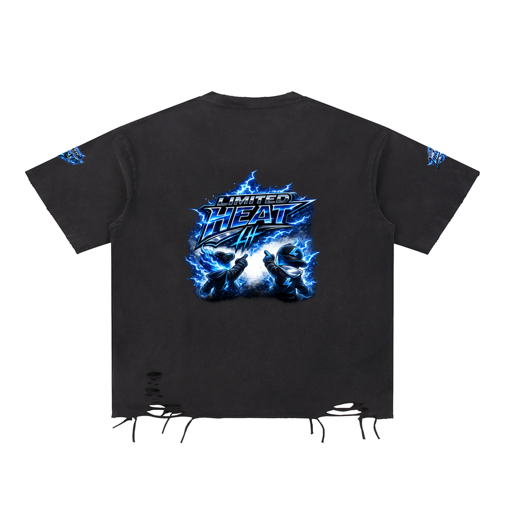 Snow Washed Raw-Hem T-Shirt