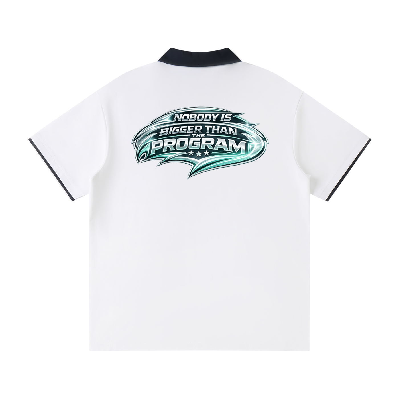 Contrast Collar Raglan Polo Shirt