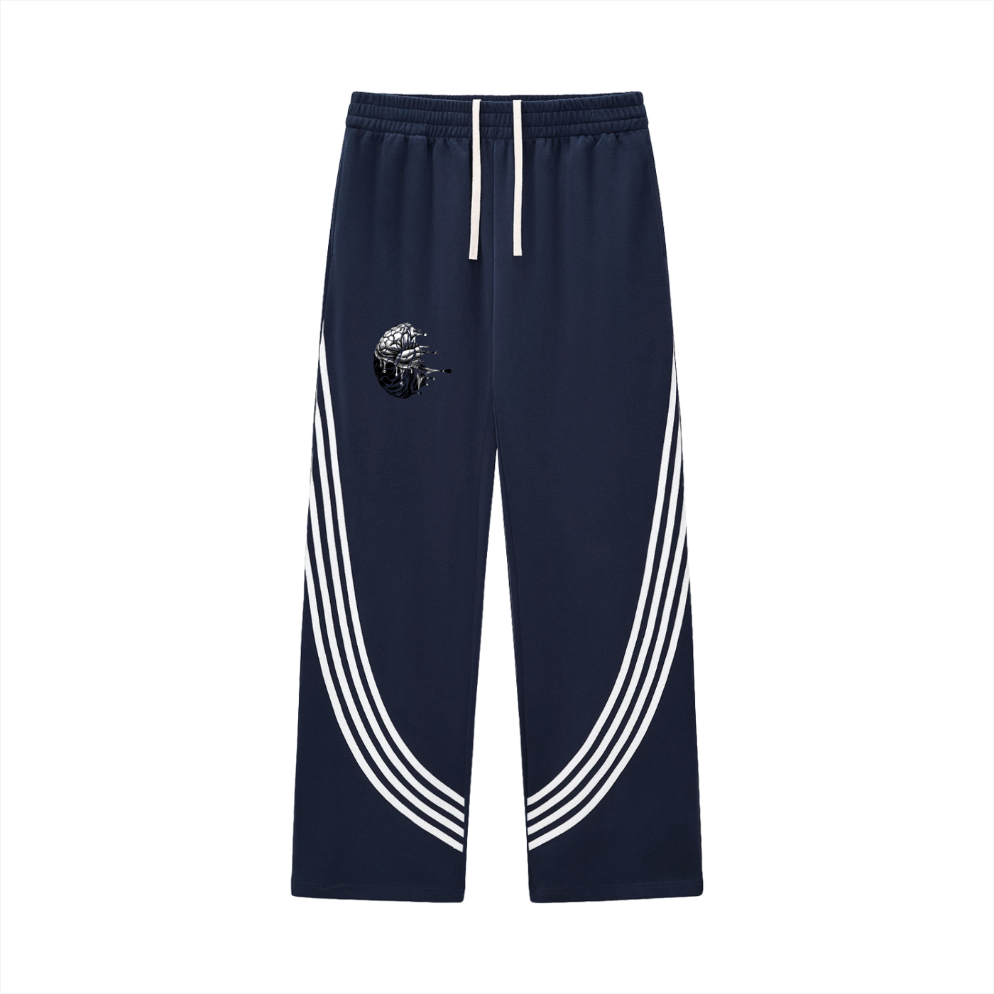 Curved Stripe Straight Sweatpants
