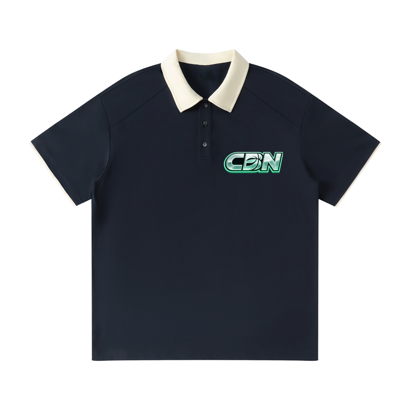 Contrast Collar Raglan Polo Shirt