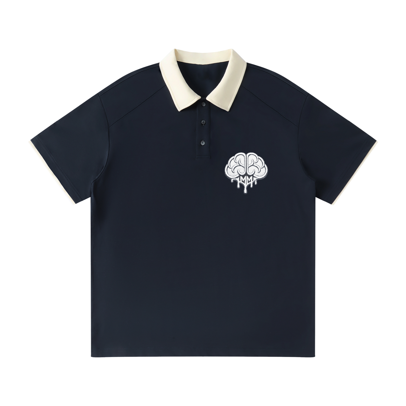 Contrast Collar Raglan Polo Shirt